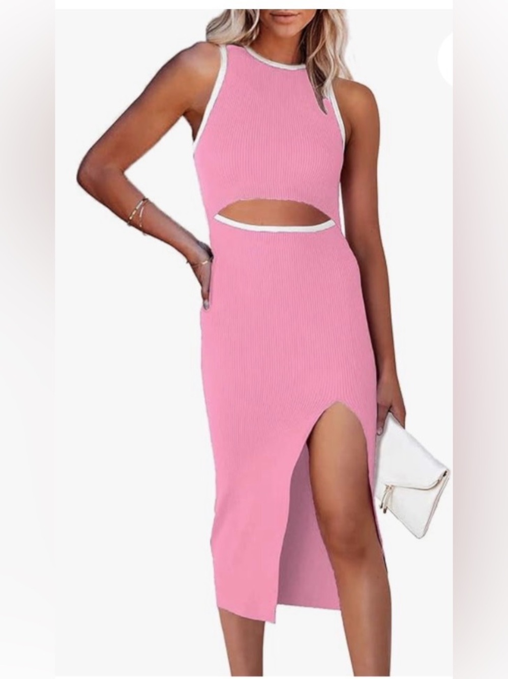 PrettyGarden Sleeveless, Ribbed Dress